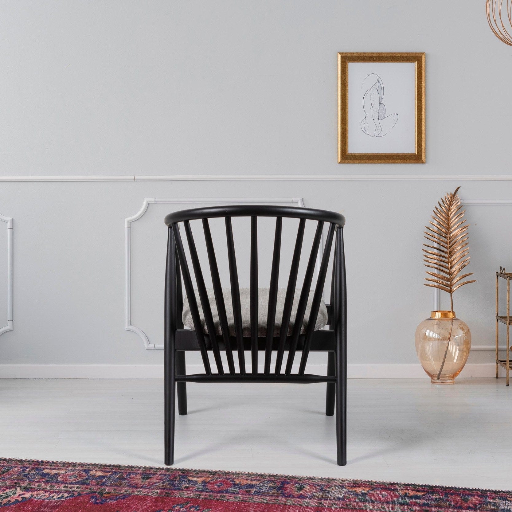 Sedia da pranzo in tessuto Albero 51 Beige (2)