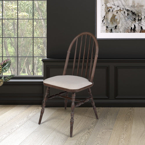 Sedia da pranzo in tessuto Albero 54 Beige