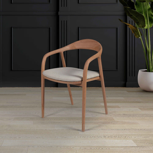 Sedia da pranzo in tessuto Albero 73 Beige