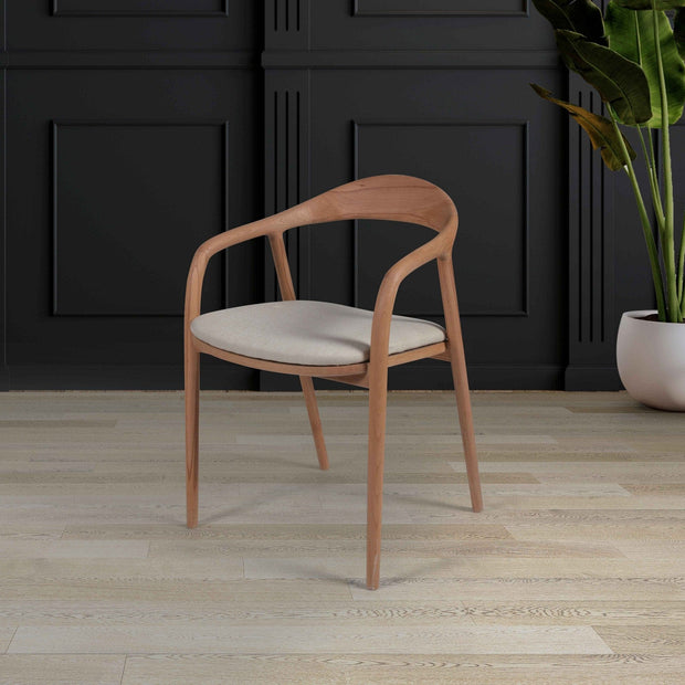 Sedia da pranzo in tessuto Albero 73 Beige