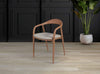 Sedia da pranzo in tessuto Albero 73 Beige (6)