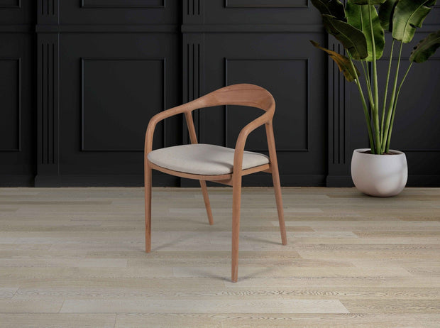 Sedia da pranzo in tessuto Albero 73 Beige (6)