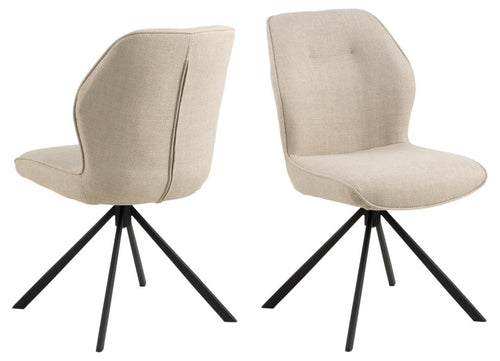 Actona Sedia da pranzo in tessuto Aura 24 Beige