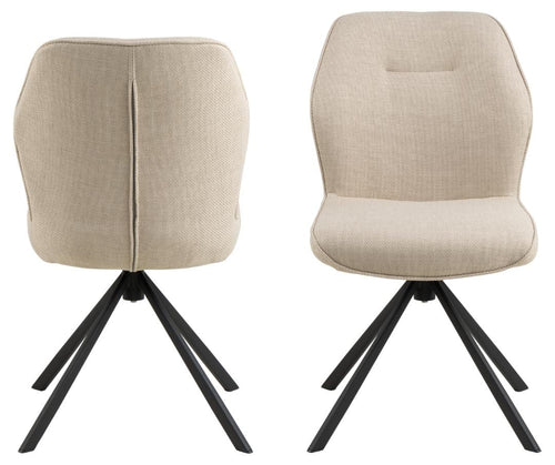 Actona Sedia da pranzo in tessuto Aura 24 Beige