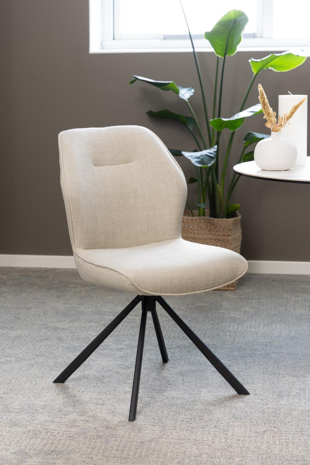 Actona Sedia da pranzo in tessuto Aura 24 Beige