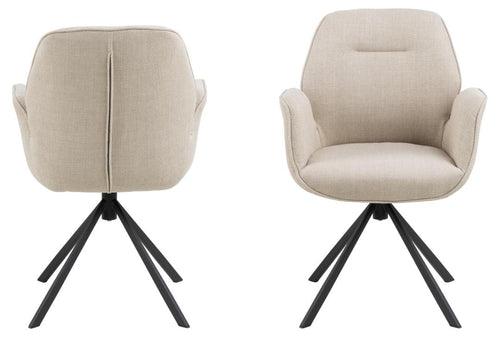 Actona Sedia da pranzo in tessuto Aura 24 Beige