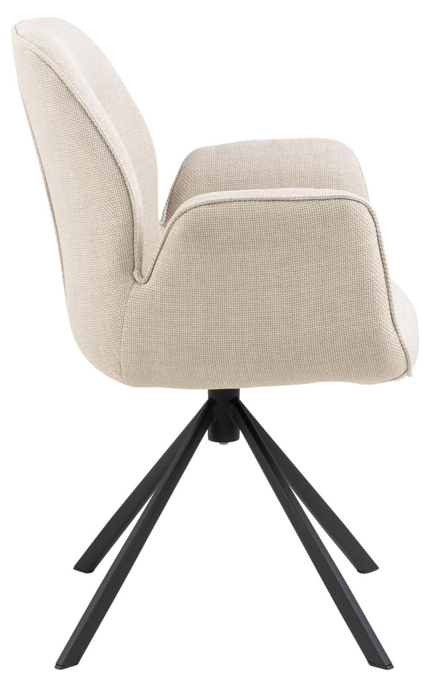 Actona Sedia da pranzo in tessuto Aura 24 Beige