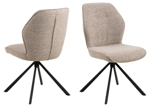 Actona Sedia da pranzo in tessuto Aura 60 Beige