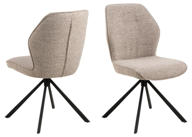 Actona Sedia da pranzo in tessuto Aura 60 Beige