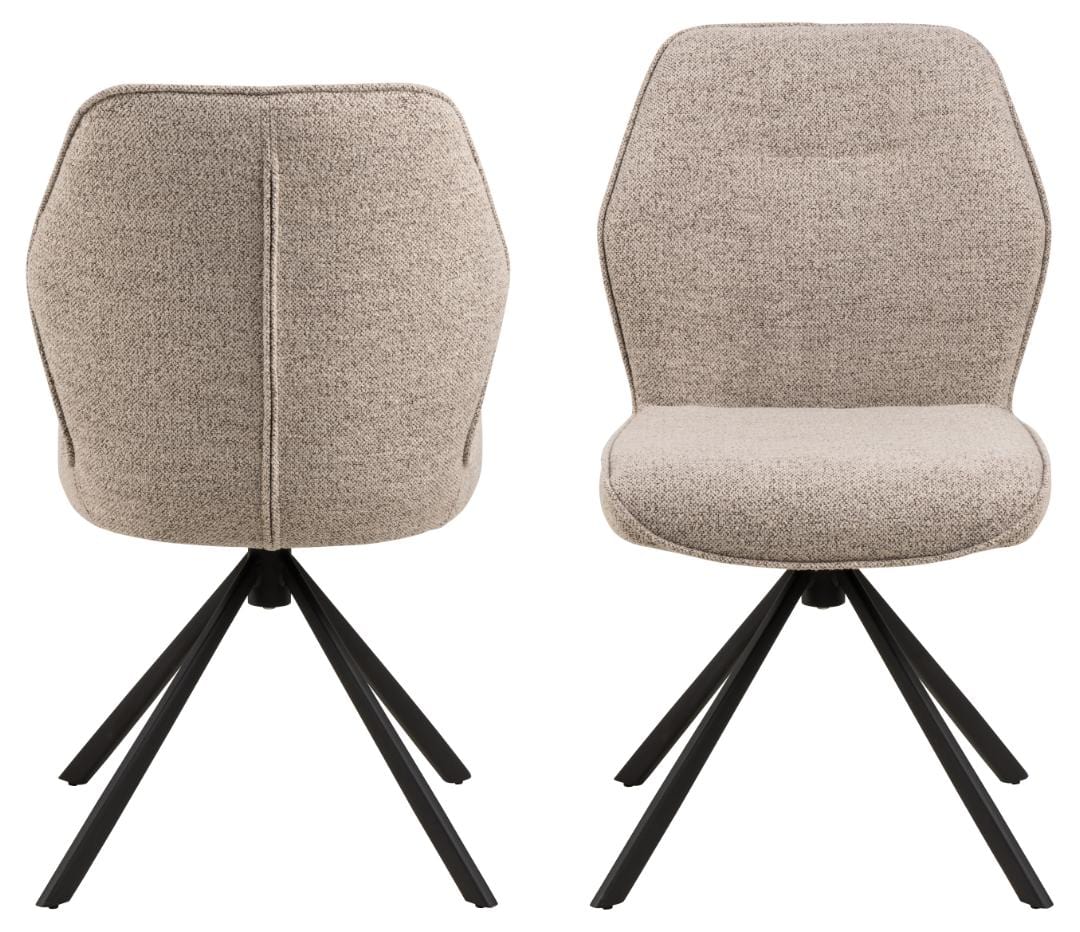 Actona Sedia da pranzo in tessuto Aura 60 Beige