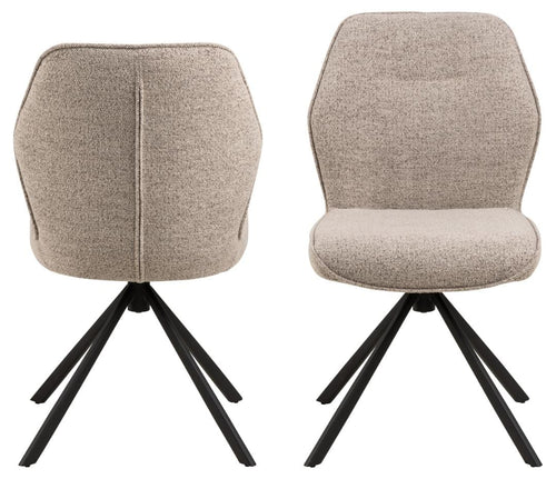 Actona Sedia da pranzo in tessuto Aura 60 Beige