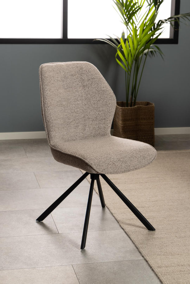 Actona Sedia da pranzo in tessuto Aura 60 Beige