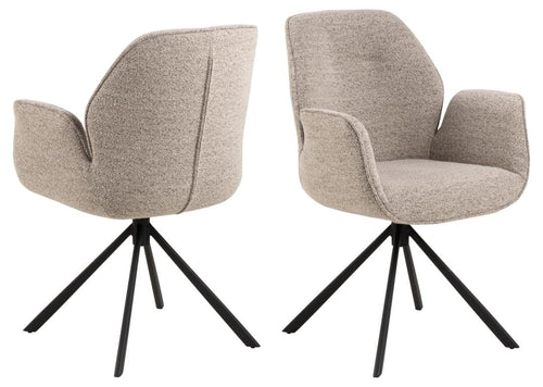 Actona Sedia da pranzo in tessuto Aura 60 Beige