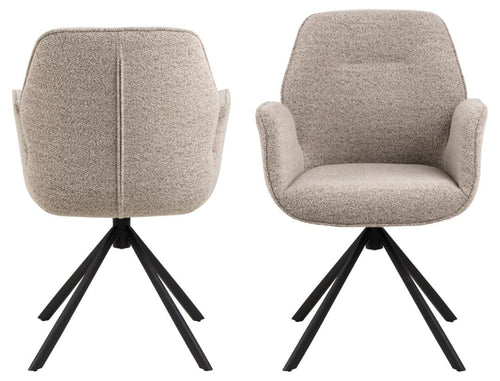 Actona Sedia da pranzo in tessuto Aura 60 Beige