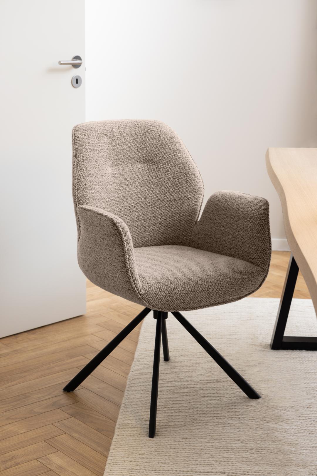 Actona Sedia da pranzo in tessuto Aura 60 Beige