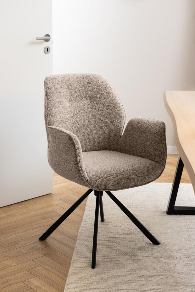 Actona Sedia da pranzo in tessuto Aura 60 Beige