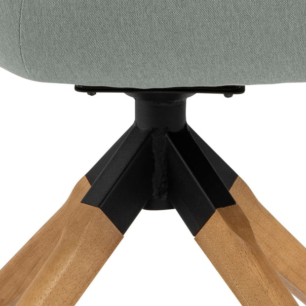 Sedia da pranzo in tessuto Aura Grigio (8)