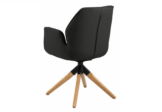 Sedia da pranzo in tessuto Aura Grigio (1)