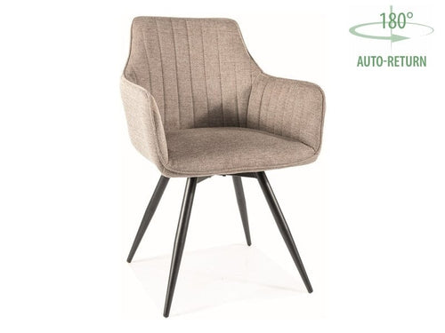 Sedia da pranzo in tessuto Ballo Brego Beige