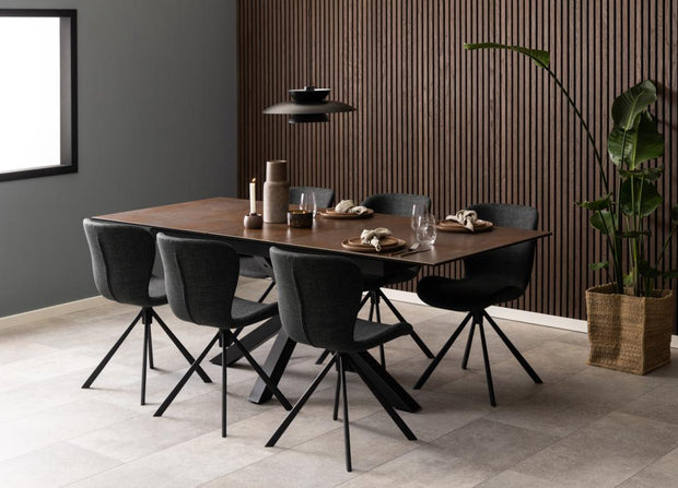 Actona Sedia da pranzo in tessuto Batilda -A1 Grigio