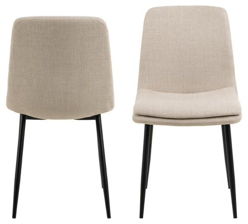 Actona Sedia da pranzo in tessuto Becca Beige