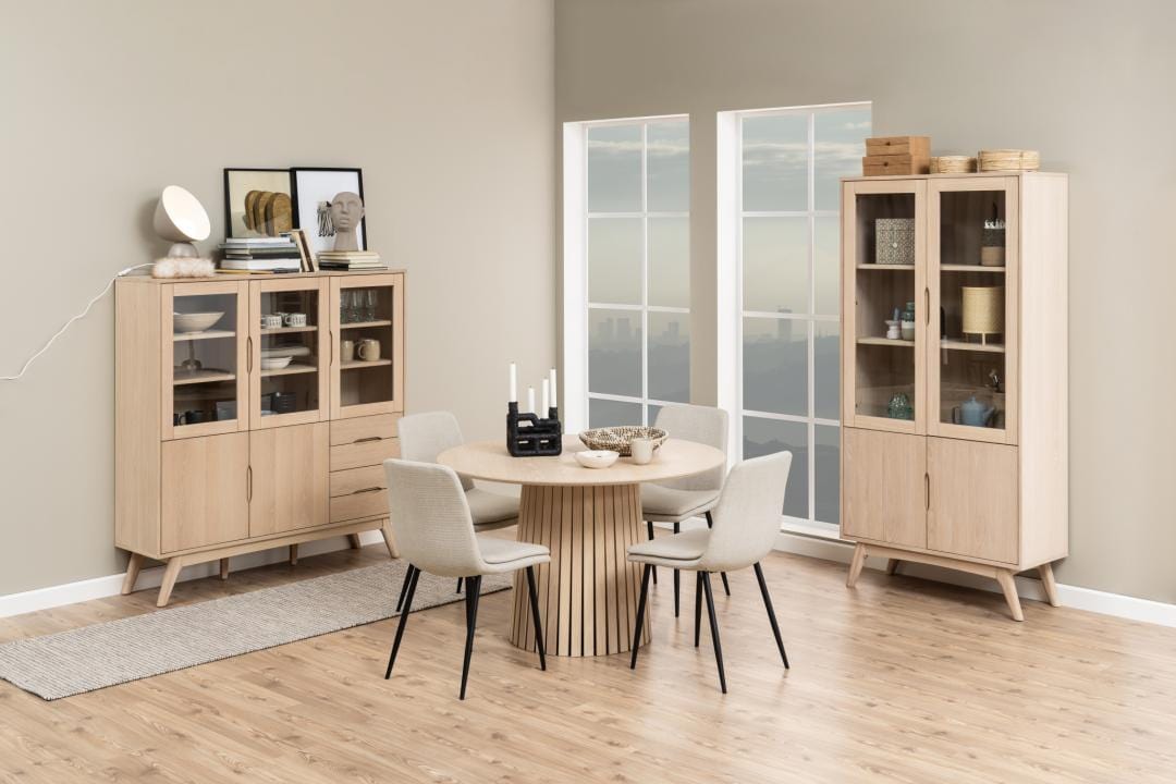 Actona Sedia da pranzo in tessuto Becca Beige