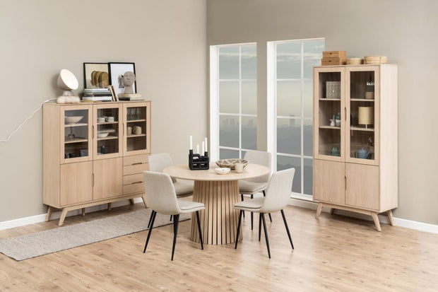 Actona Sedia da pranzo in tessuto Becca Beige