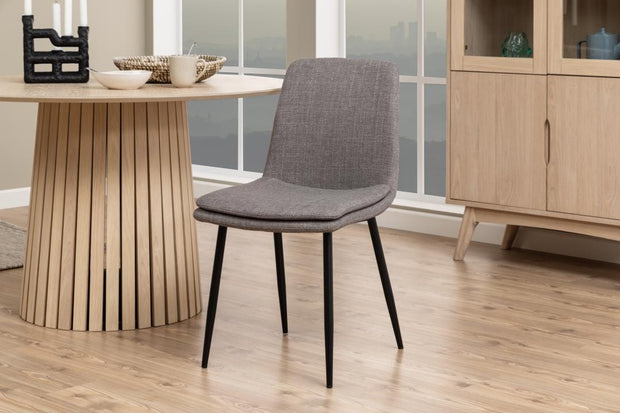 Actona Sedia da pranzo in tessuto Becca Cappuccino