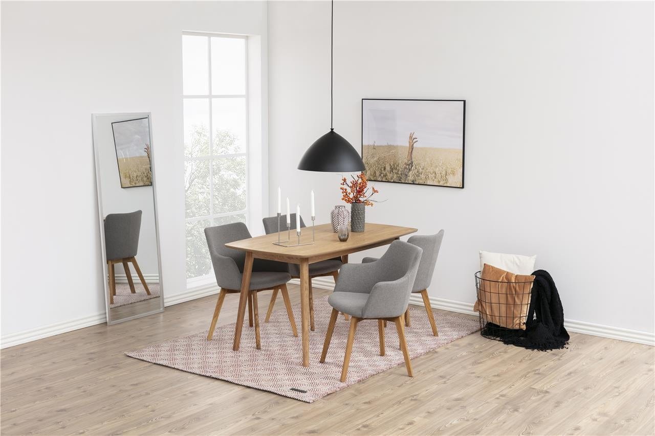 Sedia da pranzo in tessuto Bella Grigio (1)