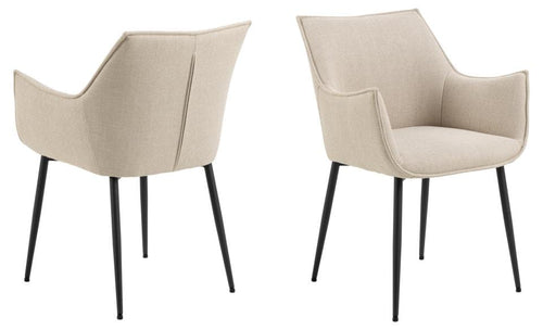 Actona Sedia da pranzo in tessuto Bonita Beige