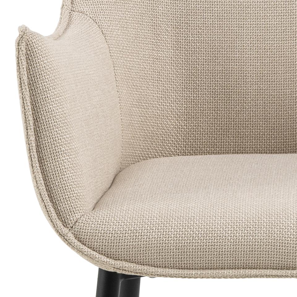 Actona Sedia da pranzo in tessuto Bonita Beige