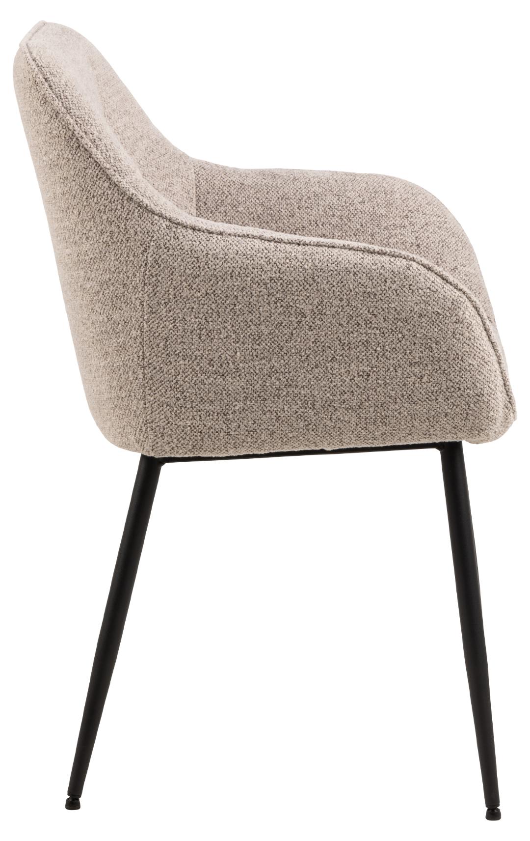 Actona Sedia da pranzo in tessuto Brenda Beige