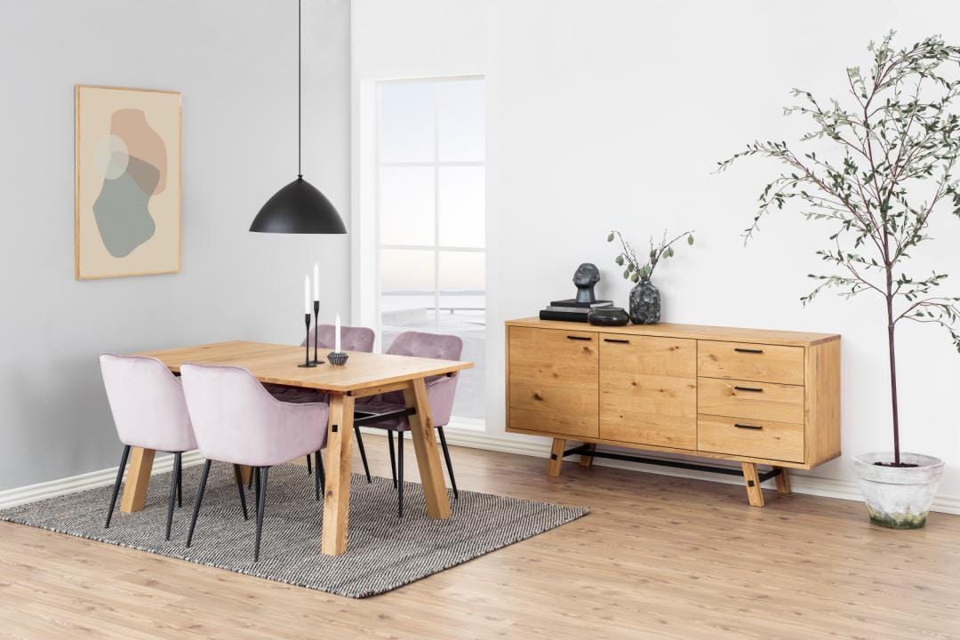 Actona Sedia da pranzo in tessuto Brooke 18 Rosso