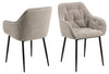 Actona Sedia da pranzo in tessuto Brooke 60 Beige