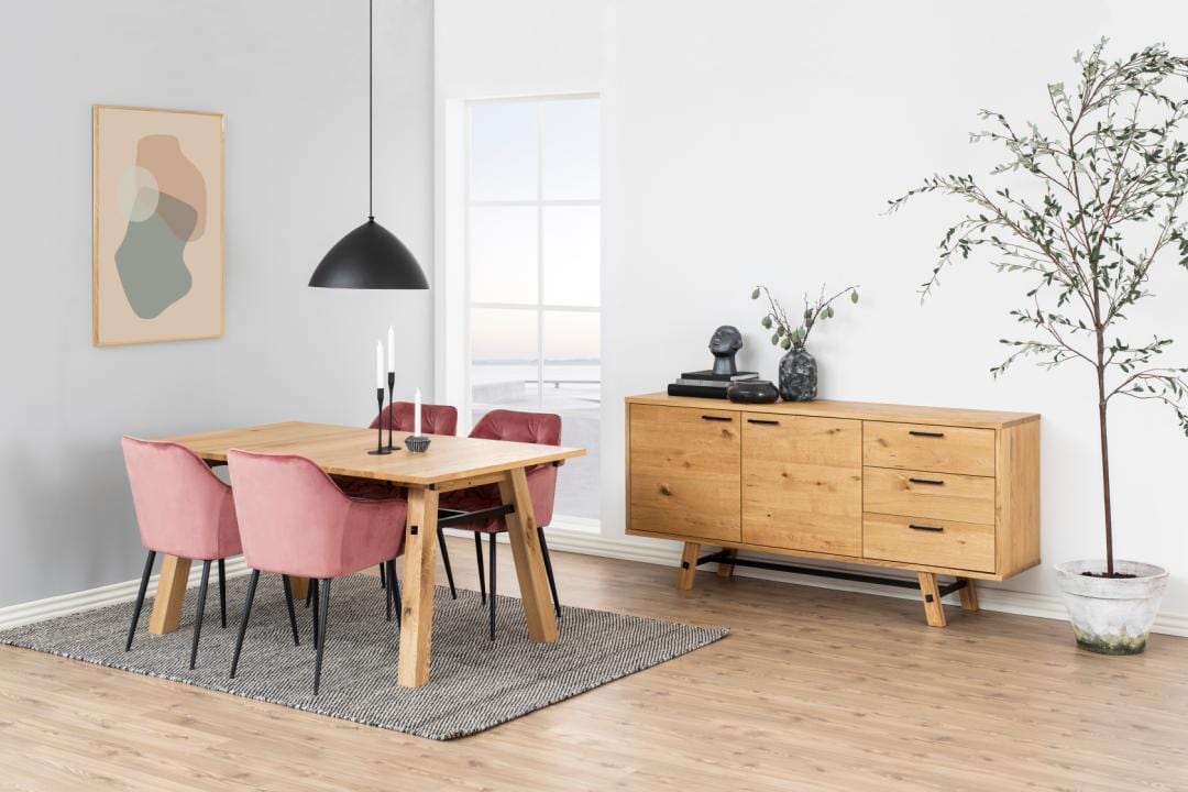 Actona Sedia da pranzo in tessuto Brooke 76AC Rosso