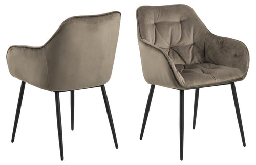 Actona Sedia da pranzo in tessuto Brooke 82AC Beige