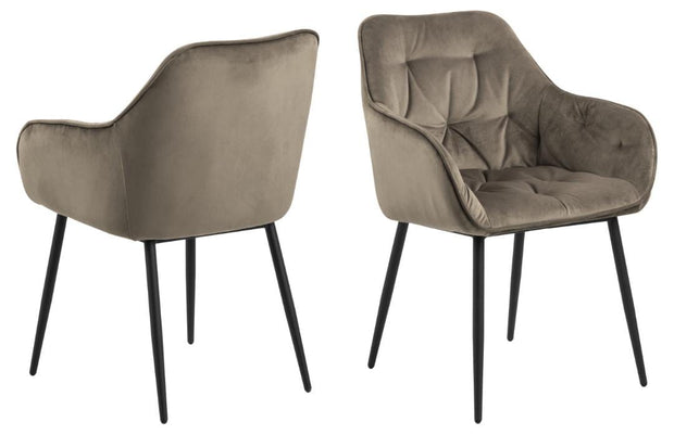 Actona Sedia da pranzo in tessuto Brooke 82AC Beige