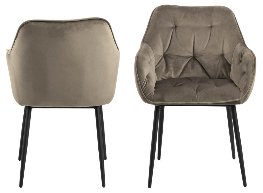 Actona Sedia da pranzo in tessuto Brooke 82AC Beige