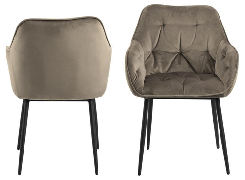 Actona Sedia da pranzo in tessuto Brooke 82AC Beige