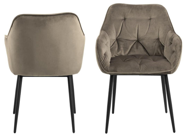 Actona Sedia da pranzo in tessuto Brooke 82AC Beige