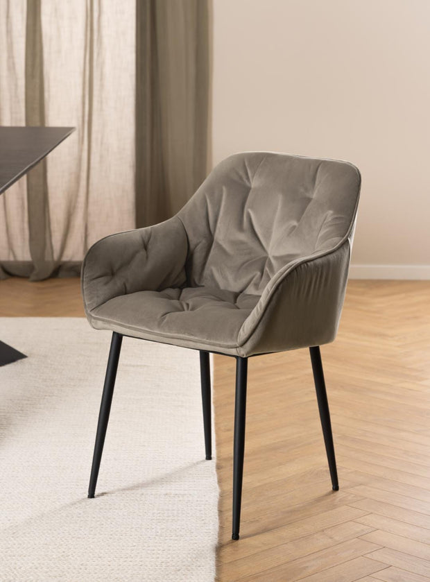 Actona Sedia da pranzo in tessuto Brooke 82AC Beige