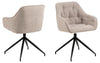 Actona Sedia da pranzo in tessuto Brooke Beige