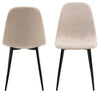 Actona Sedia da pranzo in tessuto Celia Beige