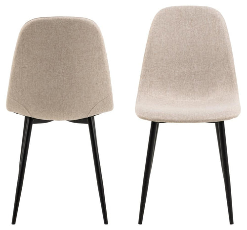 Actona Sedia da pranzo in tessuto Celia Beige