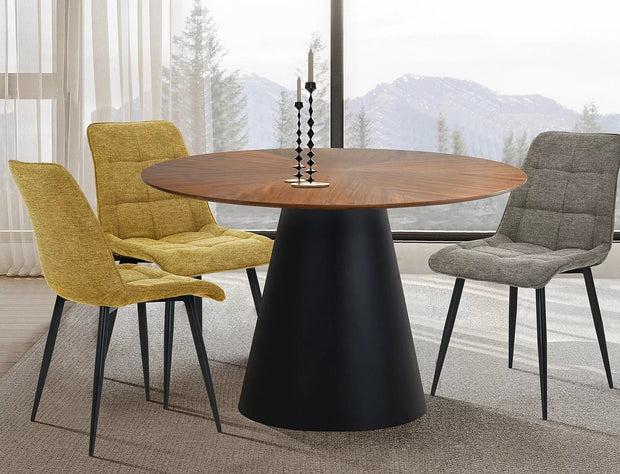 Sedia da pranzo in tessuto Chic Brego Giallo (2)