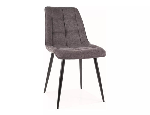 Sedia da pranzo in tessuto Chic Brego Grigio