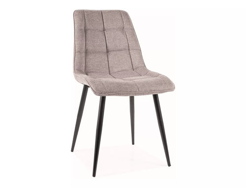 Sedia da pranzo in tessuto Chic Brego Grigio