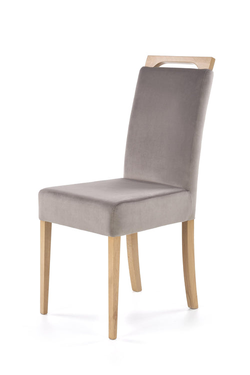 Sedia da pranzo in tessuto Clarinda Grigio (1)