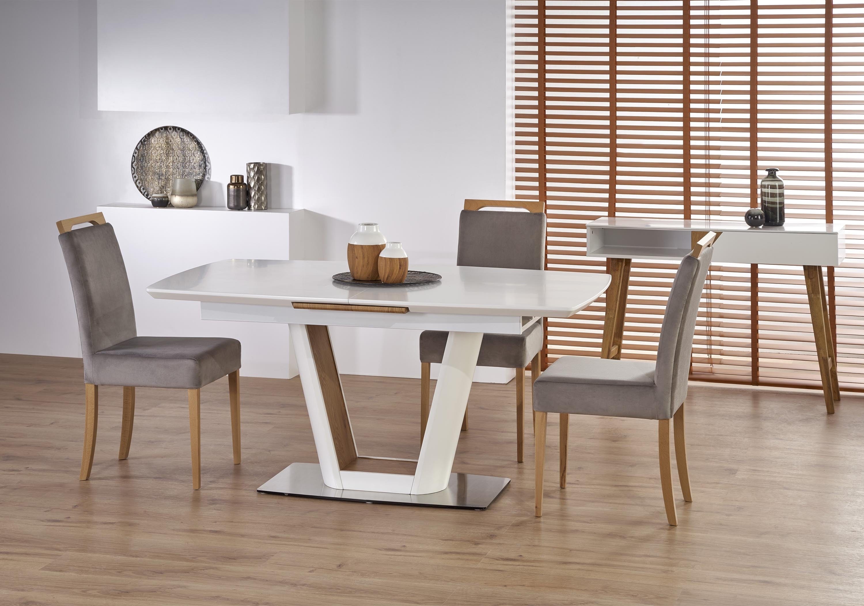 Sedia da pranzo in tessuto Clarinda Grigio (8)