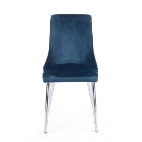 Sedia da pranzo in tessuto Corinna Blu (1)